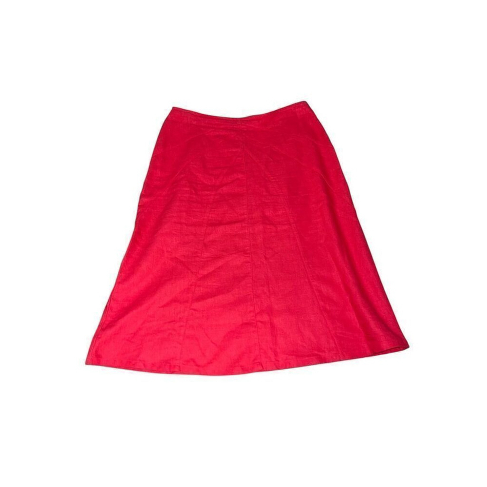 Women’s 100% Linen Pink Midi Skirt WESTBOUND